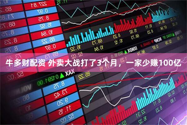 牛多财配资 外卖大战打了3个月，一家少赚100亿